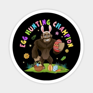 Egg Hunting Champion Funny Bigfoot Bunny Easter Day Magnet